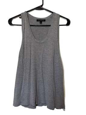 Banana Republic Knit Scoop Neck Tank Top Grey Medium